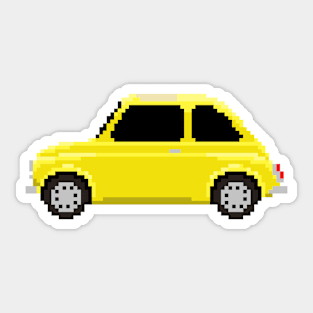 Fiat 500 Pixelart Sticker